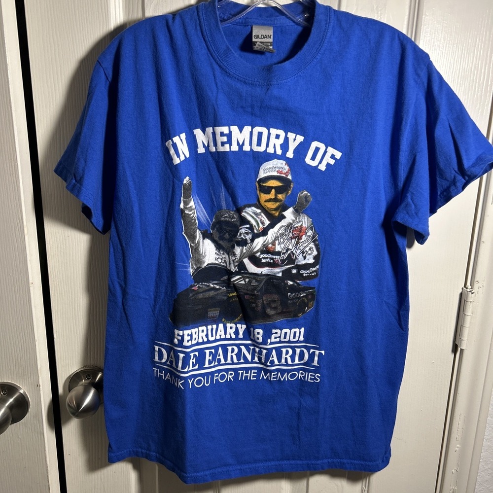 Vintage Dale Earnhardt in Loving Memory Nascar Racing Legend Mens T Shirt Size M